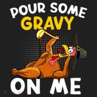 Pour Some Gravy On Me Funny Turkey Happy Thanksgiving Day Great Gift Golf Towel thumb 3