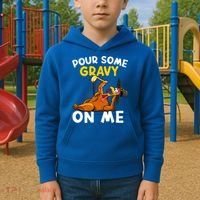 Pour Some Gravy On Me Funny Turkey Happy Thanksgiving Day Great Gift Kids Hoodie thumb 2