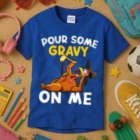 Pour Some Gravy On Me Funny Turkey Happy Thanksgiving Day Great Gift Kids T-Shirt thumb 3