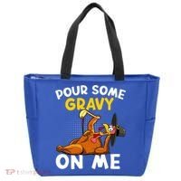 Pour Some Gravy On Me Funny Turkey Happy Thanksgiving Day Great Gift Tote Bag thumb 0