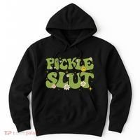 Pickle Slut Groovy Sarcastic Funny Saying Girl Loves Pickles Hoodie thumb 0