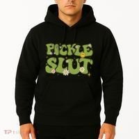 Pickle Slut Groovy Sarcastic Funny Saying Girl Loves Pickles Hoodie thumb 2