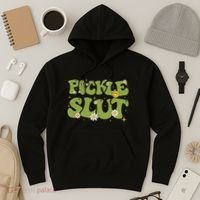 Pickle Slut Groovy Sarcastic Funny Saying Girl Loves Pickles Hoodie thumb 3
