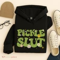 Pickle Slut Groovy Sarcastic Funny Saying Girl Loves Pickles Hoodie thumb 4