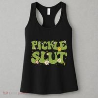 Pickle Slut Groovy Sarcastic Funny Saying Girl Loves Pickles Women's Tank Top thumb 3