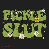 Pickle Slut Groovy Sarcastic Funny Saying Girl Loves Pickles Golf Towel thumb 3