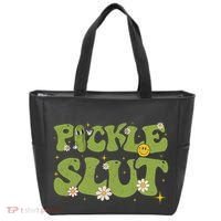Pickle Slut Groovy Sarcastic Funny Saying Girl Loves Pickles Tote Bag thumb 0