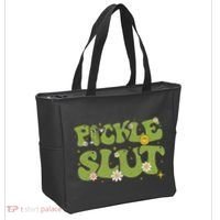 Pickle Slut Groovy Sarcastic Funny Saying Girl Loves Pickles Tote Bag thumb 2