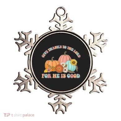 Pumpkin Stack Give Thanks To The Lord For He Is Good Autumn Funny Gift Ornament