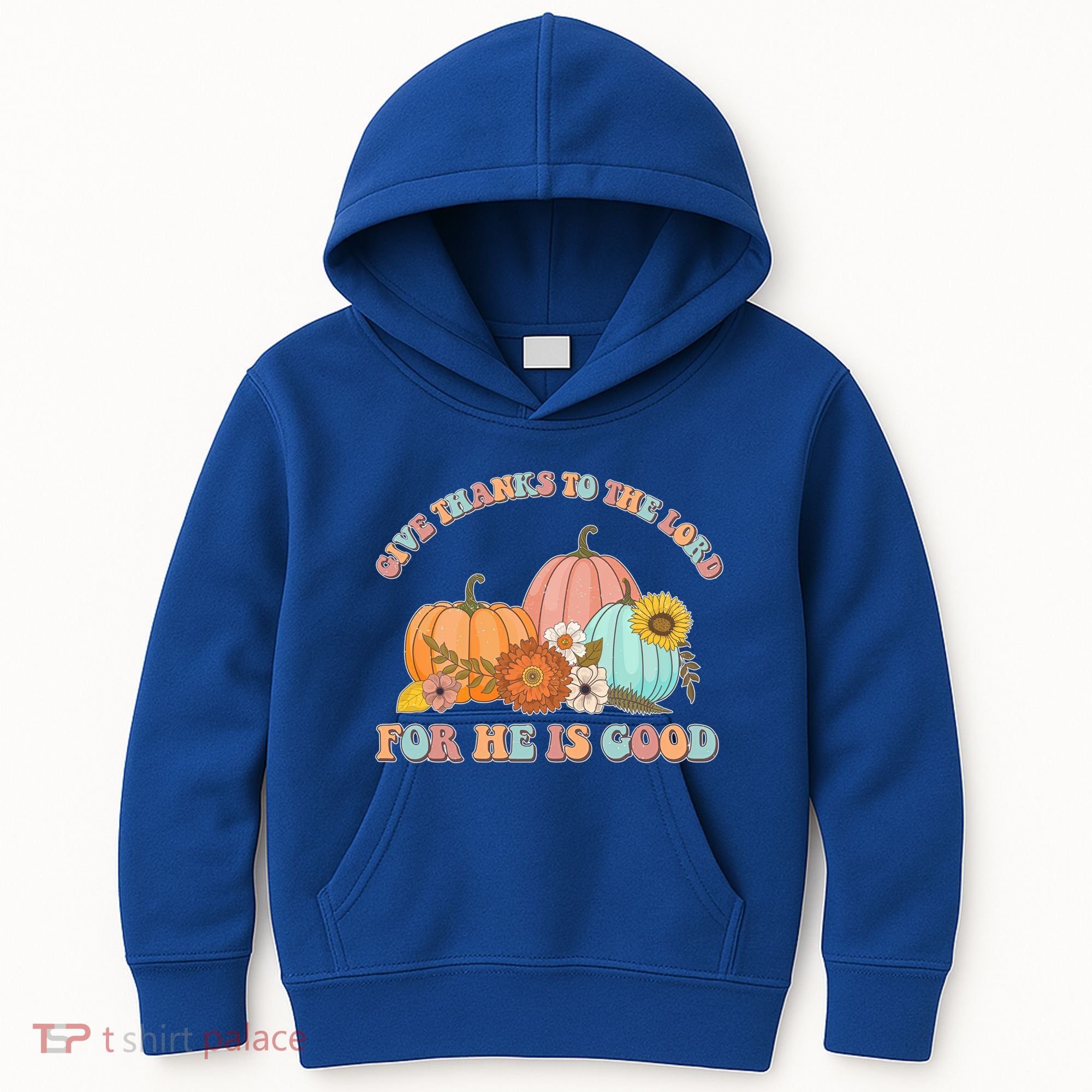 Pumpkin Stack Give Thanks To The Lord For He Is Good Autumn Funny Gift Kids Hoodie