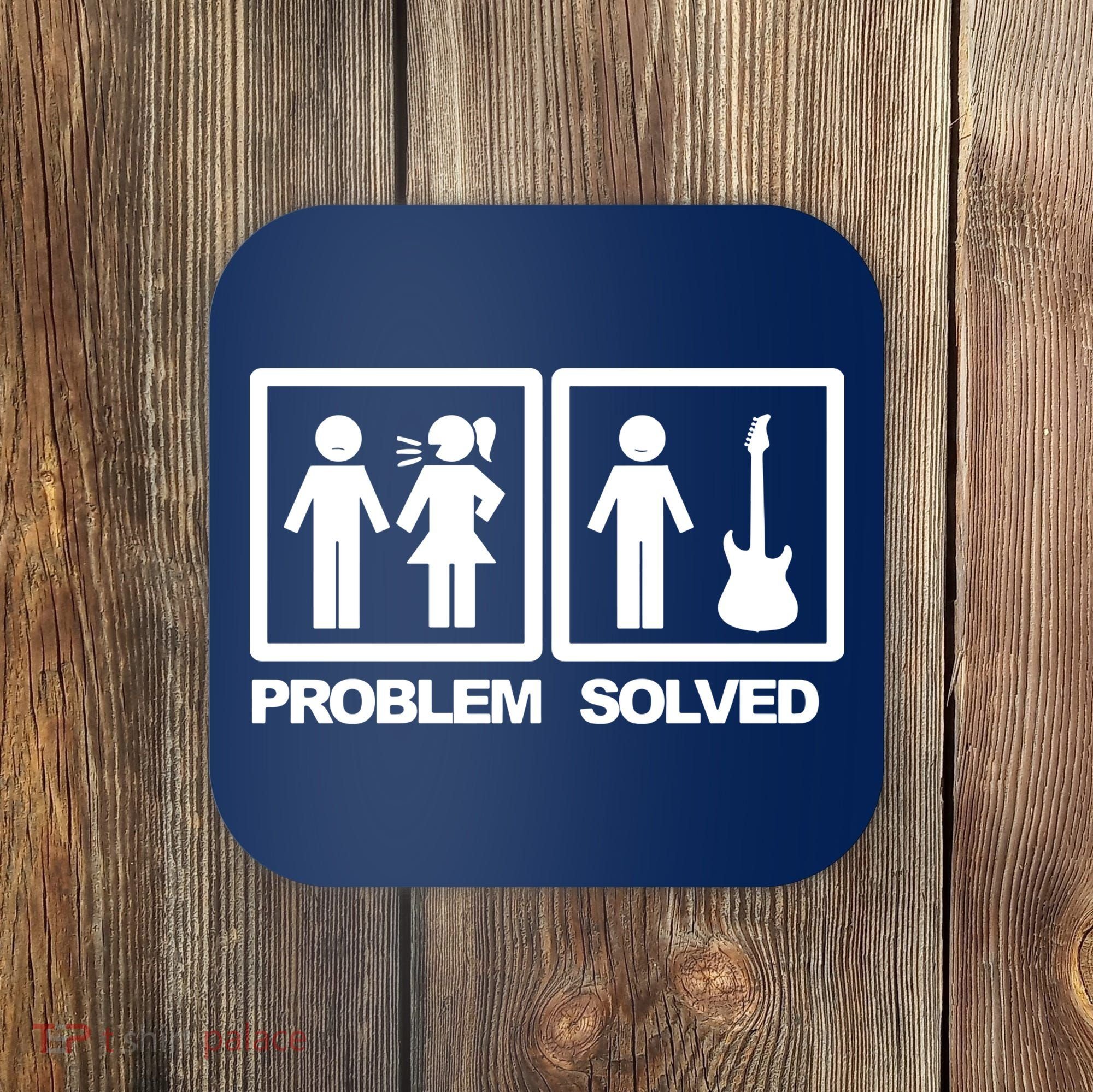 Problem Solved Guitar Coaster