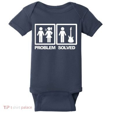 Problem Solved Guitar Baby Bodysuit
