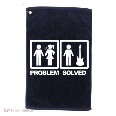 Problem Solved Guitar Golf Towel