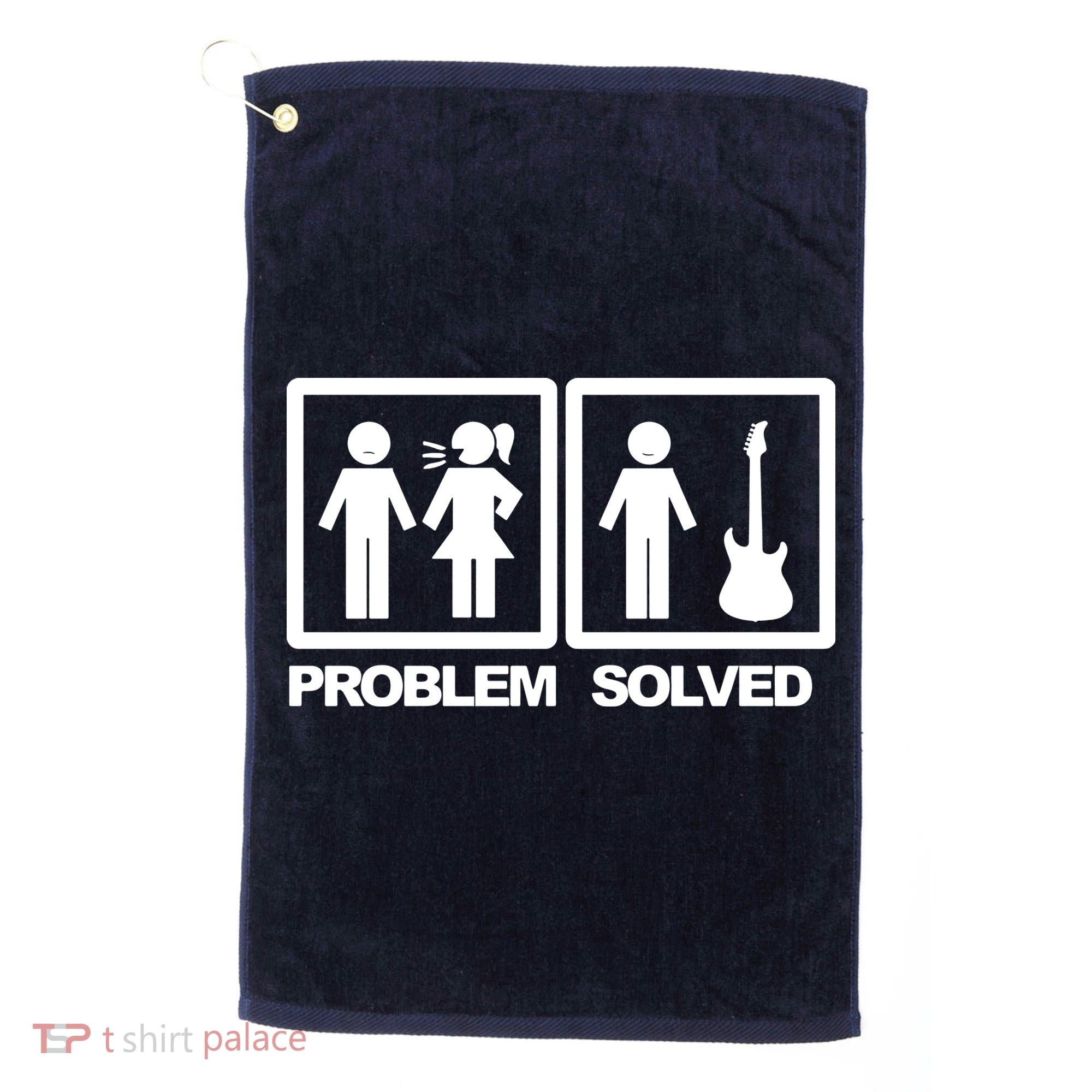 Problem Solved Guitar Golf Towel