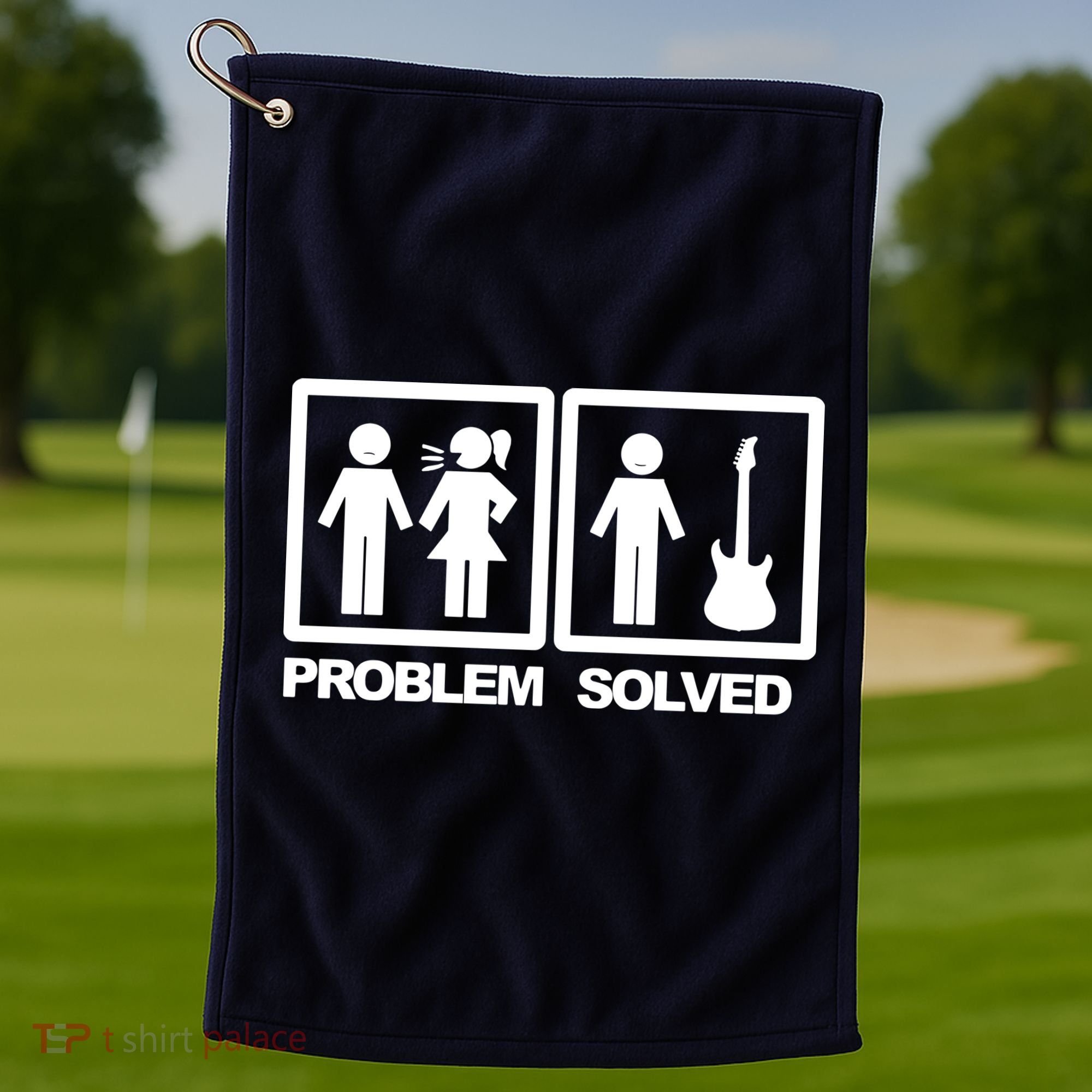 Problem Solved Guitar Golf Towel