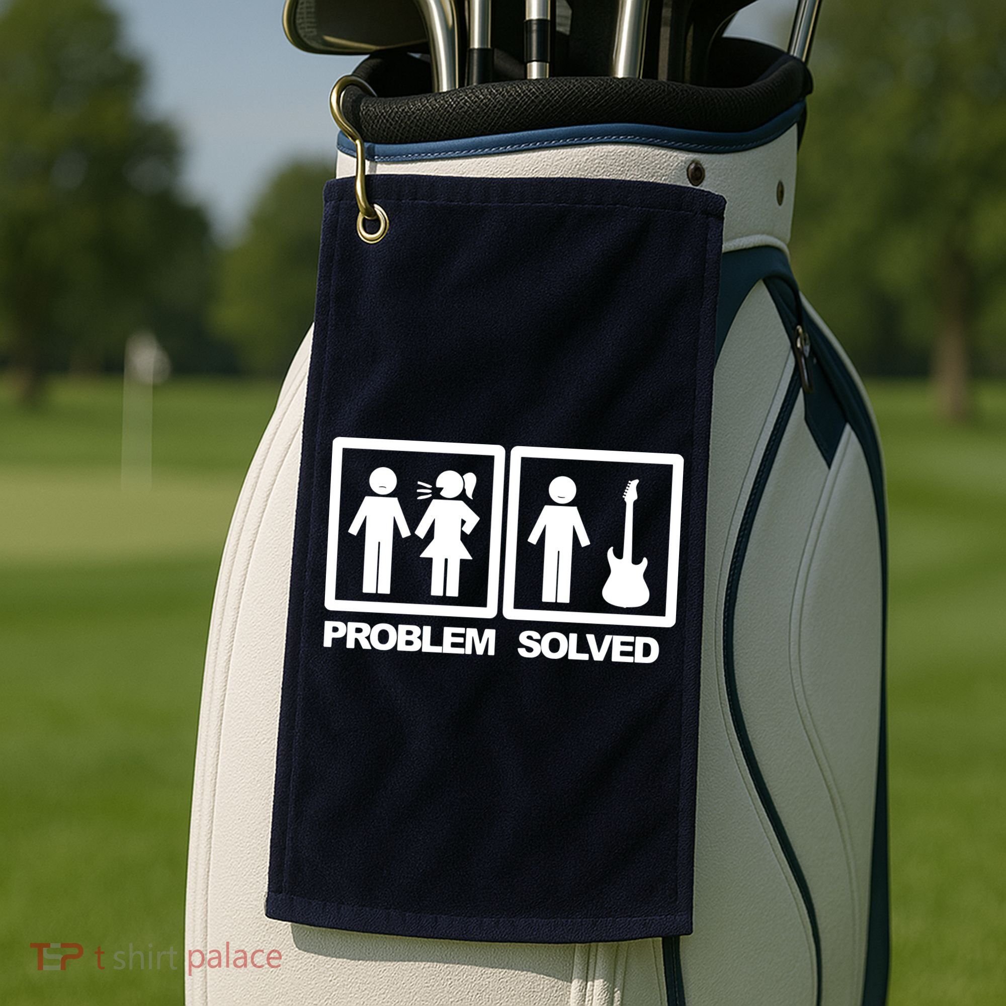 Problem Solved Guitar Golf Towel