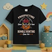 Prospecting Silver & Gold Bumble Hunting Since Toddler T-Shirt thumb 3