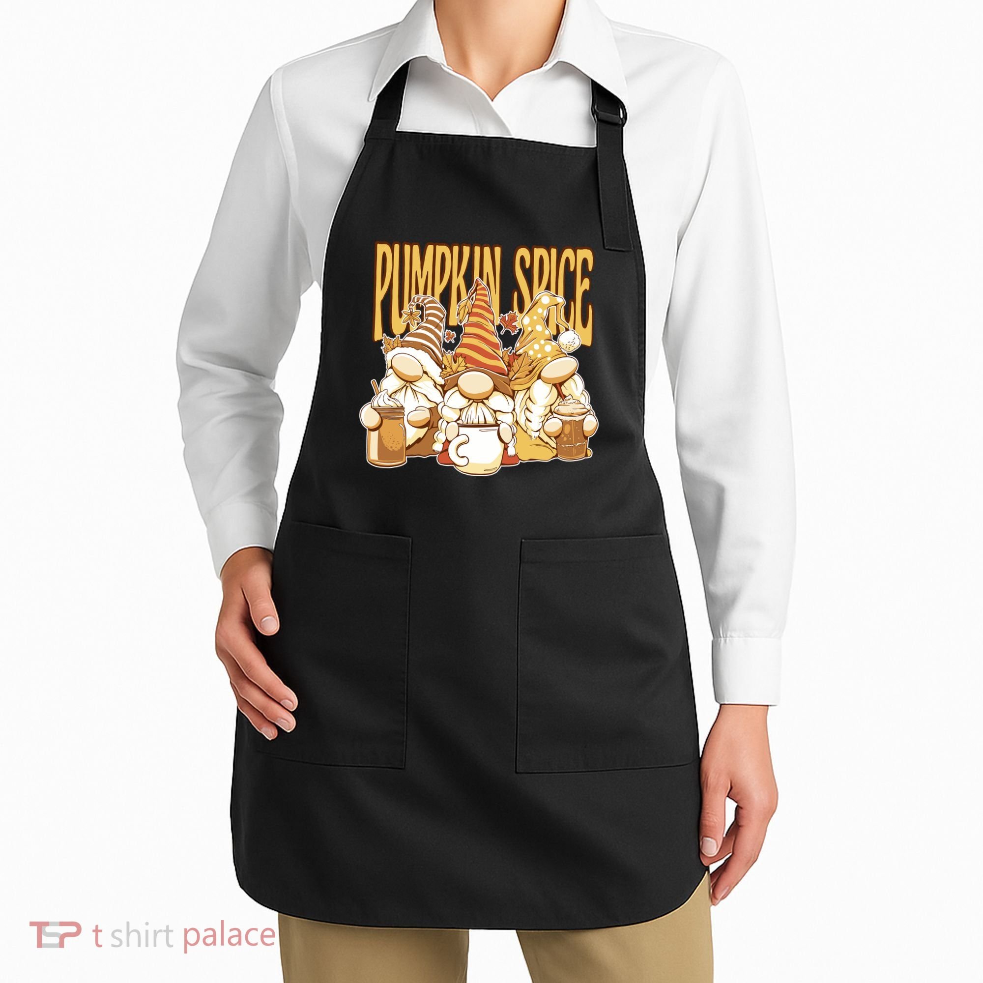 Pumpkin Spice Gnomes Autumn Lover Apron