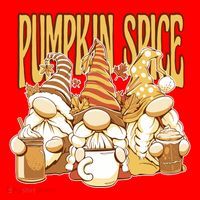 Pumpkin Spice Gnomes Autumn Lover Santa Hat thumb 1