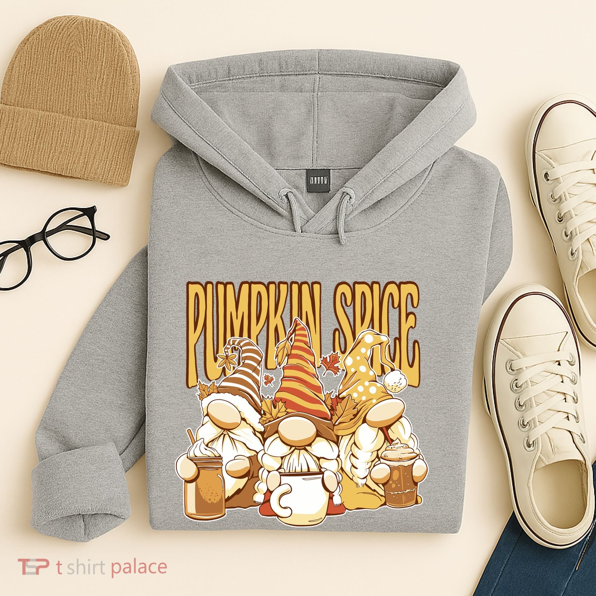 Pumpkin Spice Gnomes Autumn Lover Hoodie