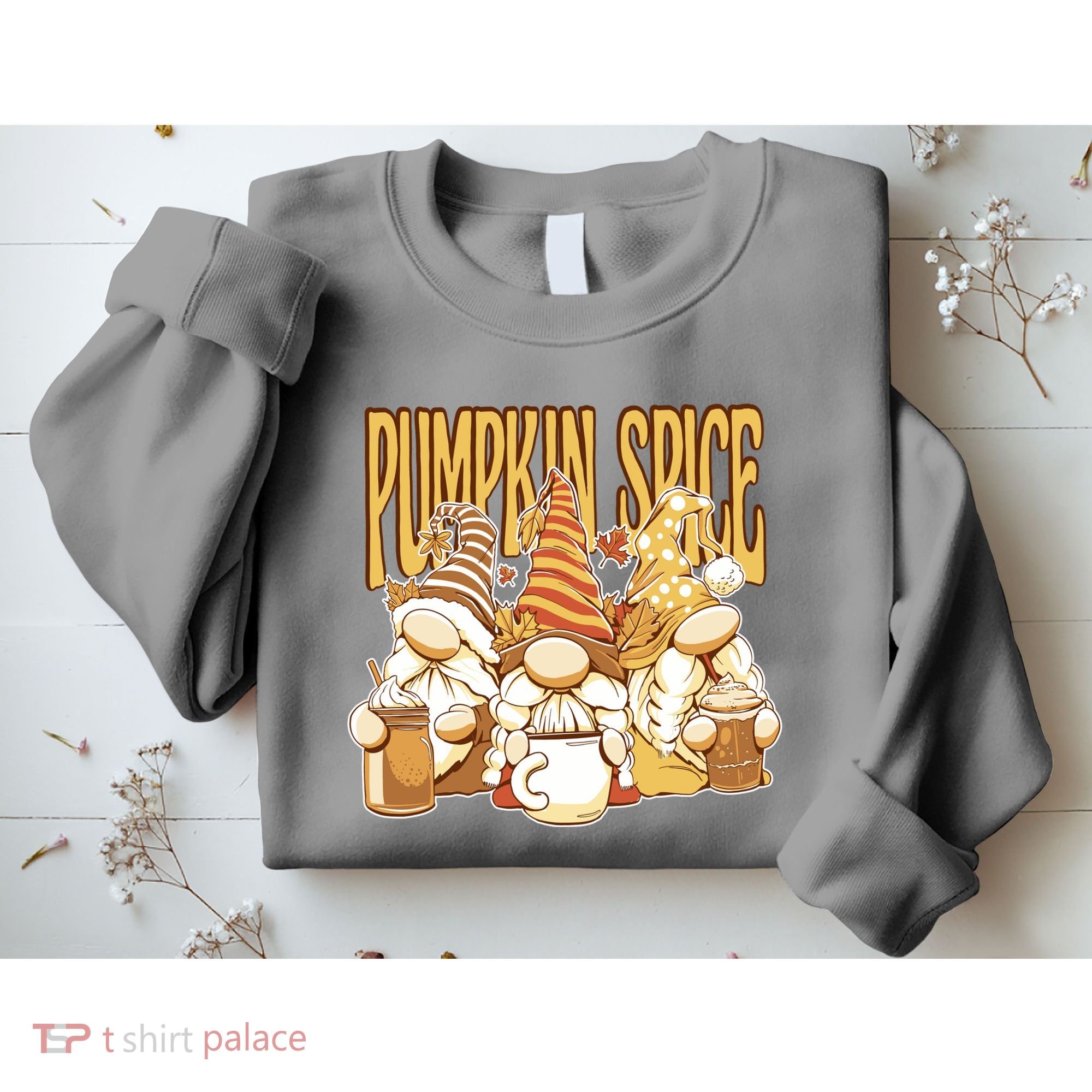 Pumpkin Spice Gnomes Autumn Lover Sweatshirt
