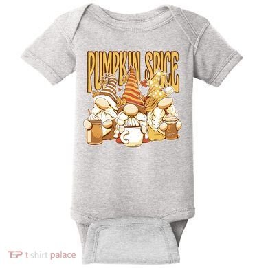 Pumpkin Spice Gnomes Autumn Lover Baby Bodysuit