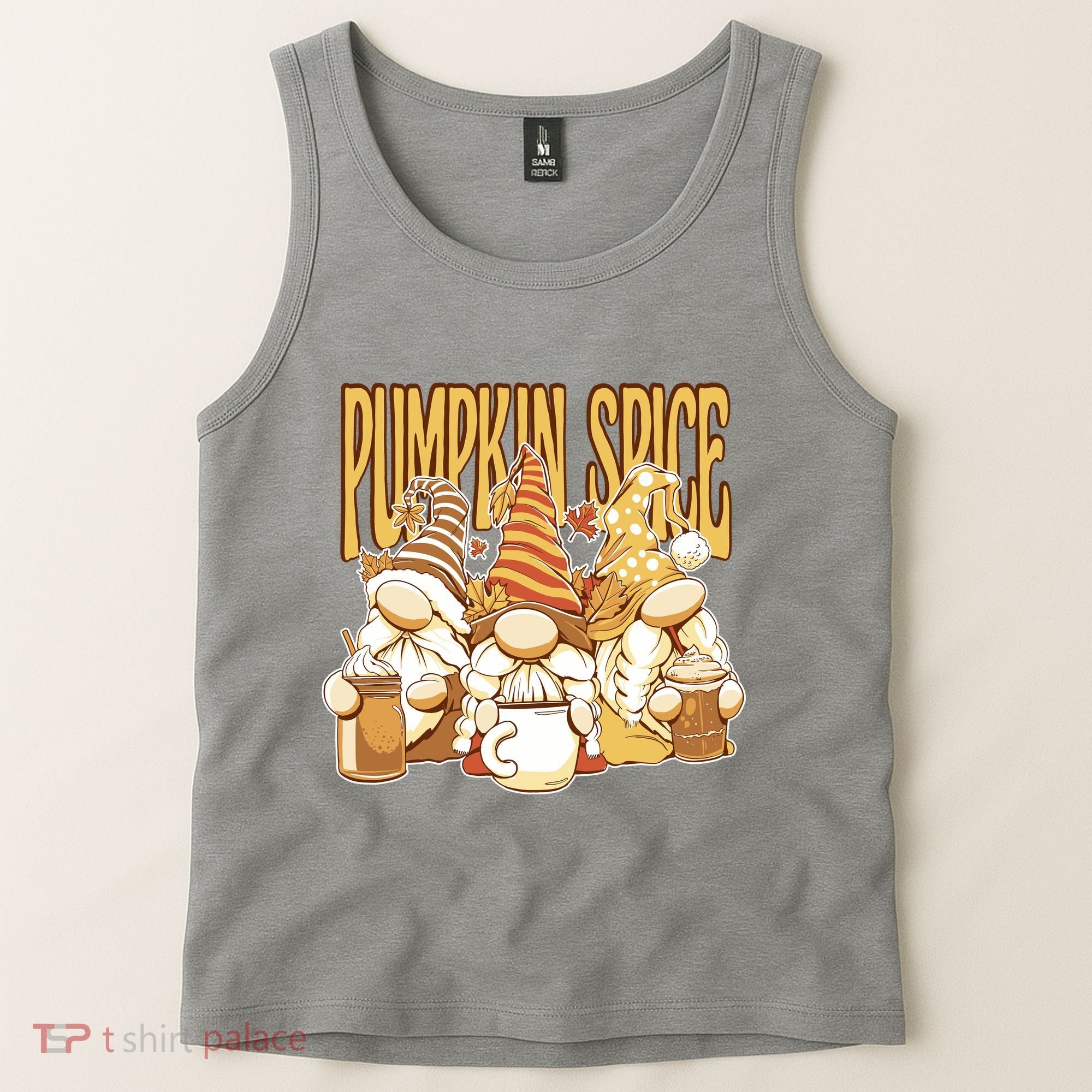 Pumpkin Spice Gnomes Autumn Lover Tank Top