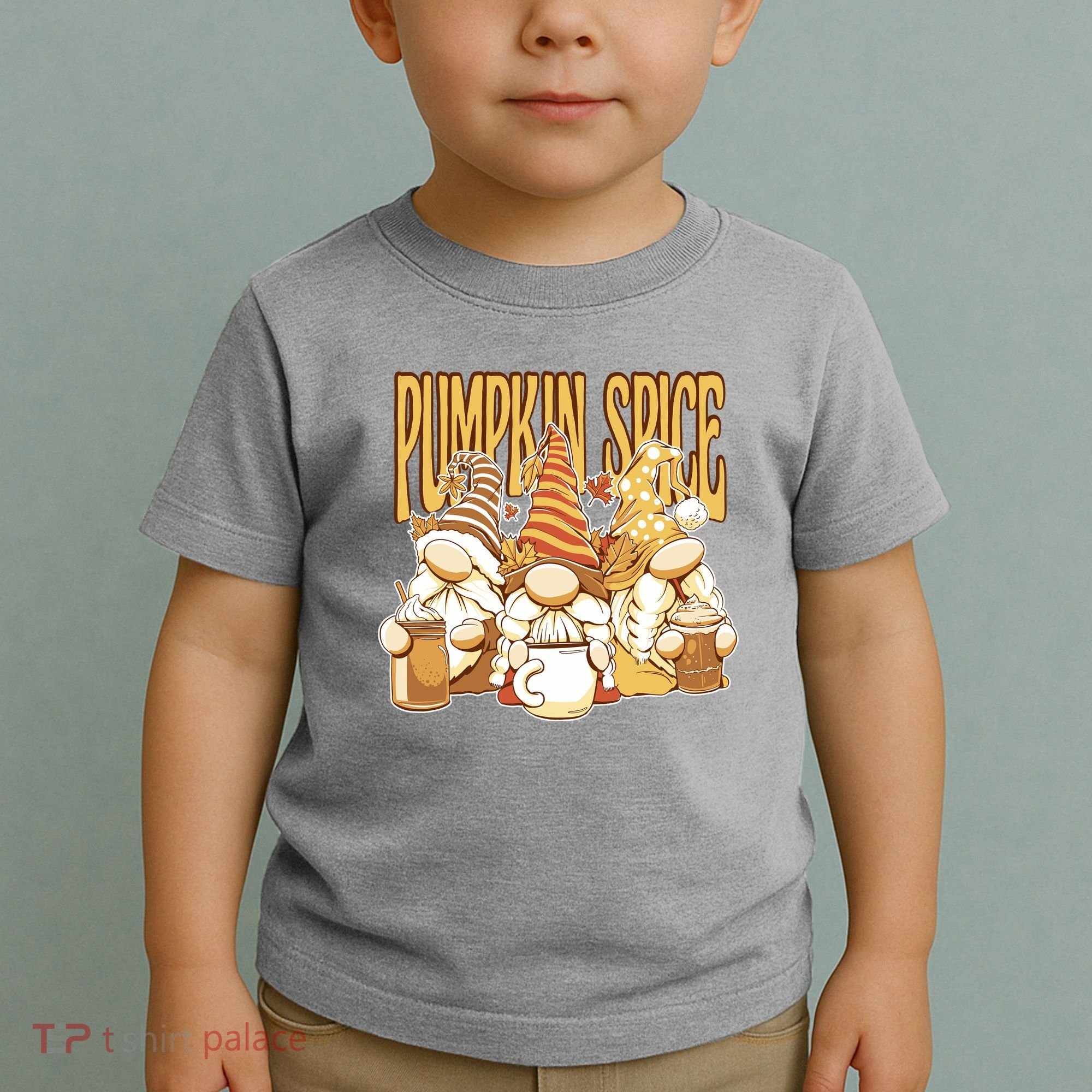 Pumpkin Spice Gnomes Autumn Lover Toddler T-Shirt