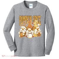 Pumpkin Spice Gnomes Autumn Lover Kids Long Sleeve Shirt thumb 0