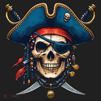 Pirate Skull Halloween Women's Sweatshirt thumb 2