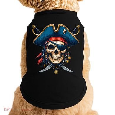 Pirate Skull Halloween Doggie Tank