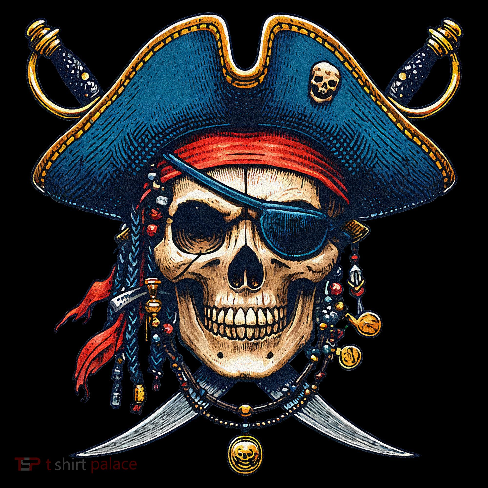 Pirate Skull Halloween USA-Made Doggie Bandana