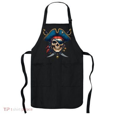 Pirate Skull Halloween Apron