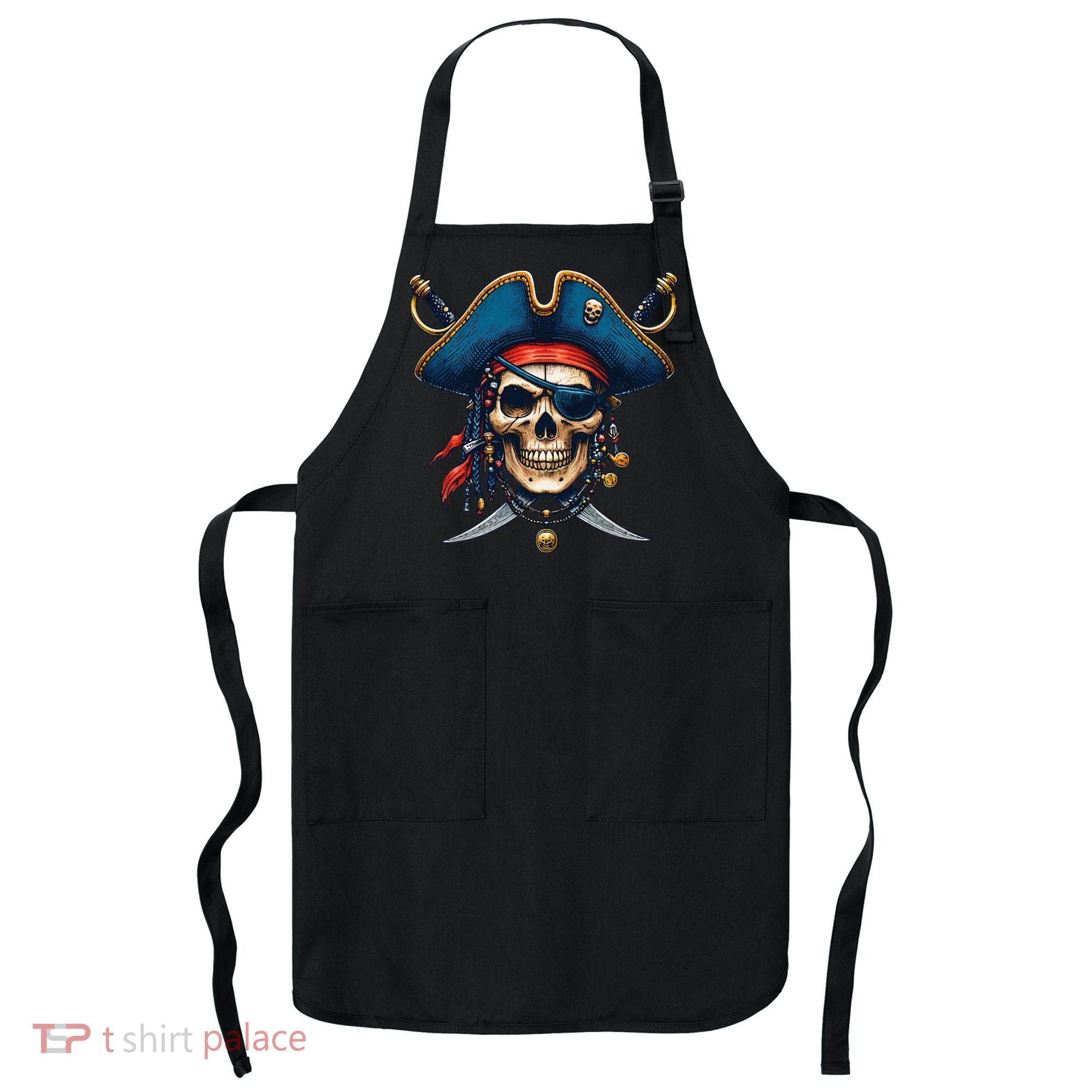 Pirate Skull Halloween Apron