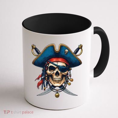 Pirate Skull Halloween Coffee Mug back