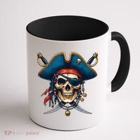 Pirate Skull Halloween Coffee Mug thumb 1