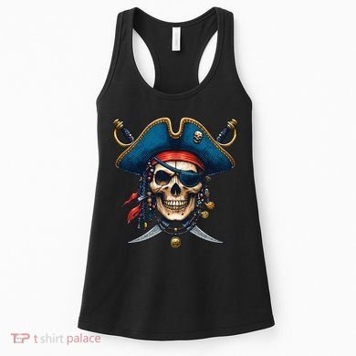 Pirate Skull Halloween Women's Tank Top