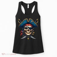 Pirate Skull Halloween Women's Tank Top thumb 0