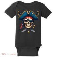 Pirate Skull Halloween Baby Bodysuit thumb 0
