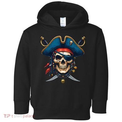 Pirate Skull Halloween Toddler Hoodie