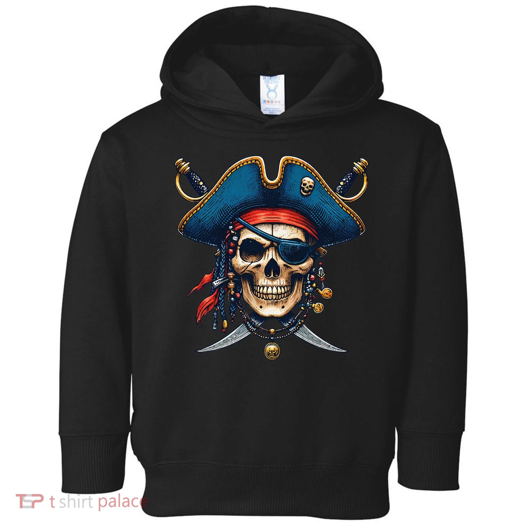 Pirate Skull Halloween Toddler Hoodie