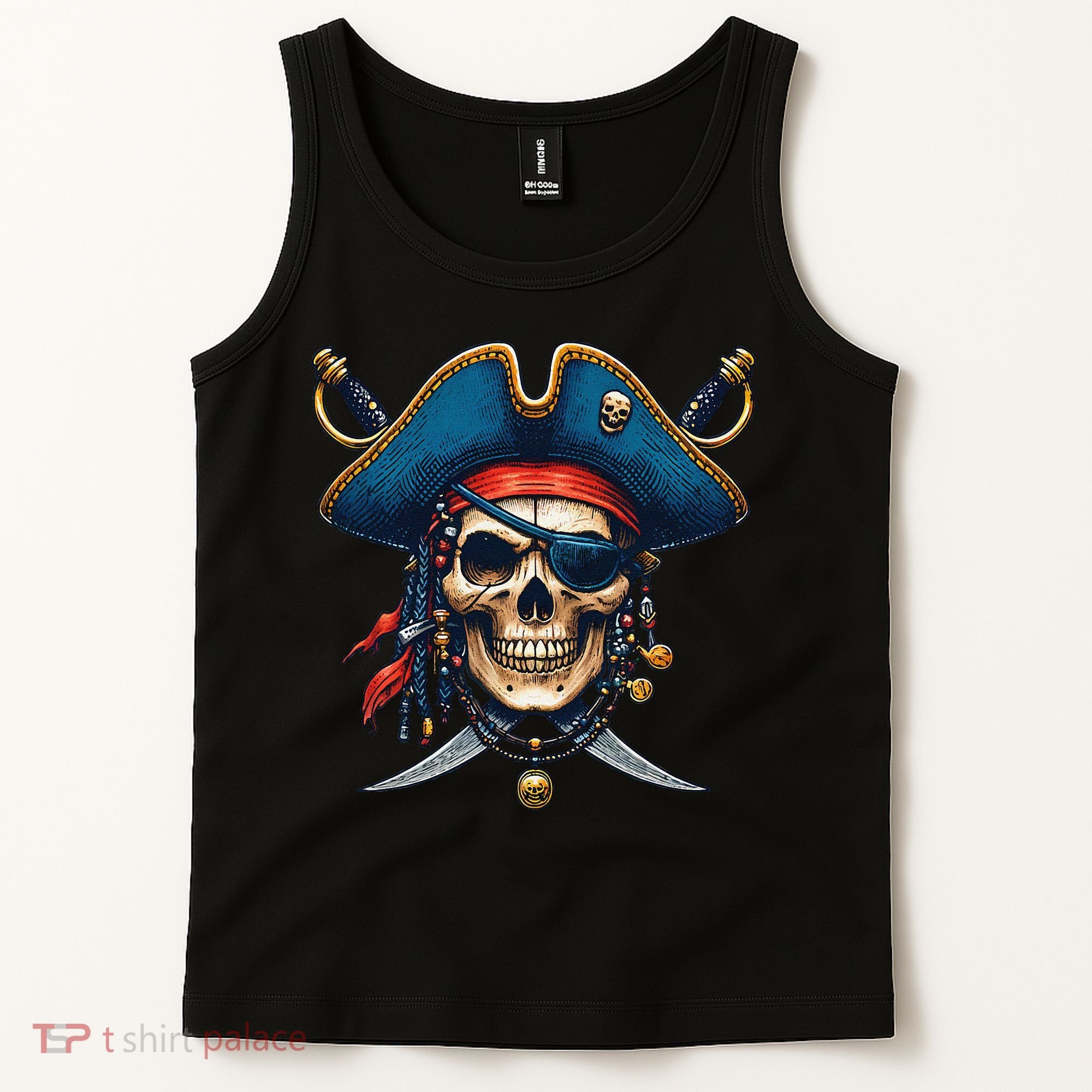 Pirate Skull Halloween Tank Top