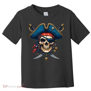 Pirate Skull Halloween Toddler T-Shirt
