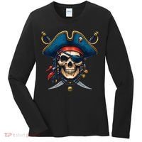 Pirate Skull Halloween Women's Long Sleeve Shirt thumb 0