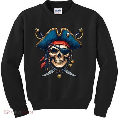 Pirate Skull Halloween Kids Sweatshirt