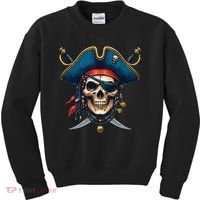 Pirate Skull Halloween Kids Sweatshirt thumb 0