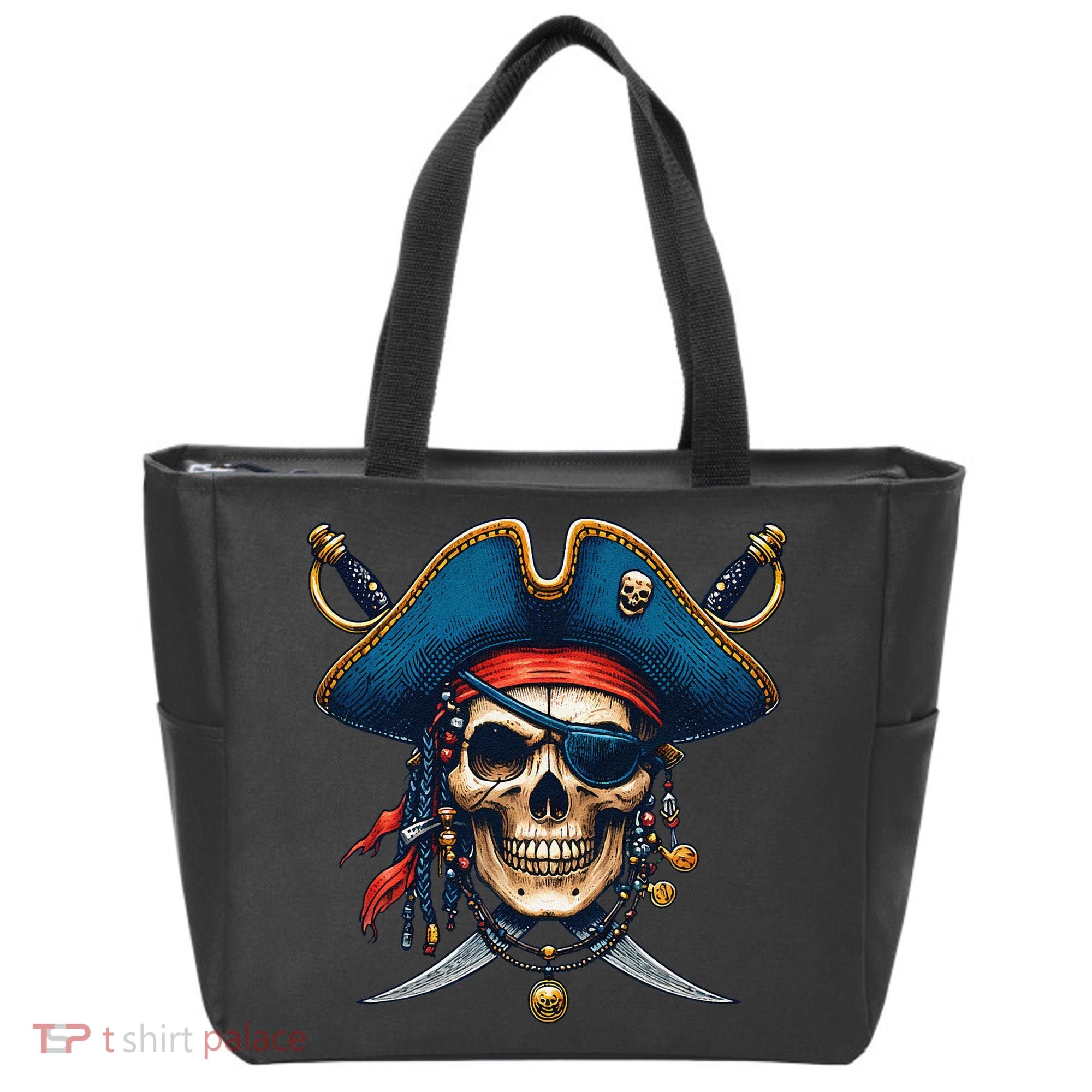 Pirate Skull Halloween Tote Bag