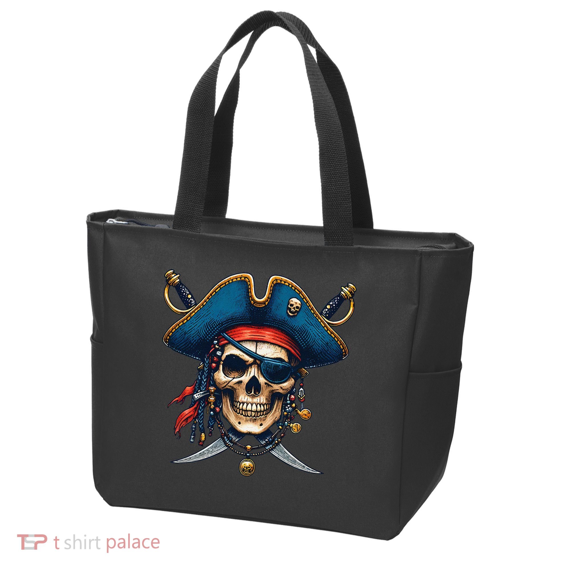 Pirate Skull Halloween Tote Bag