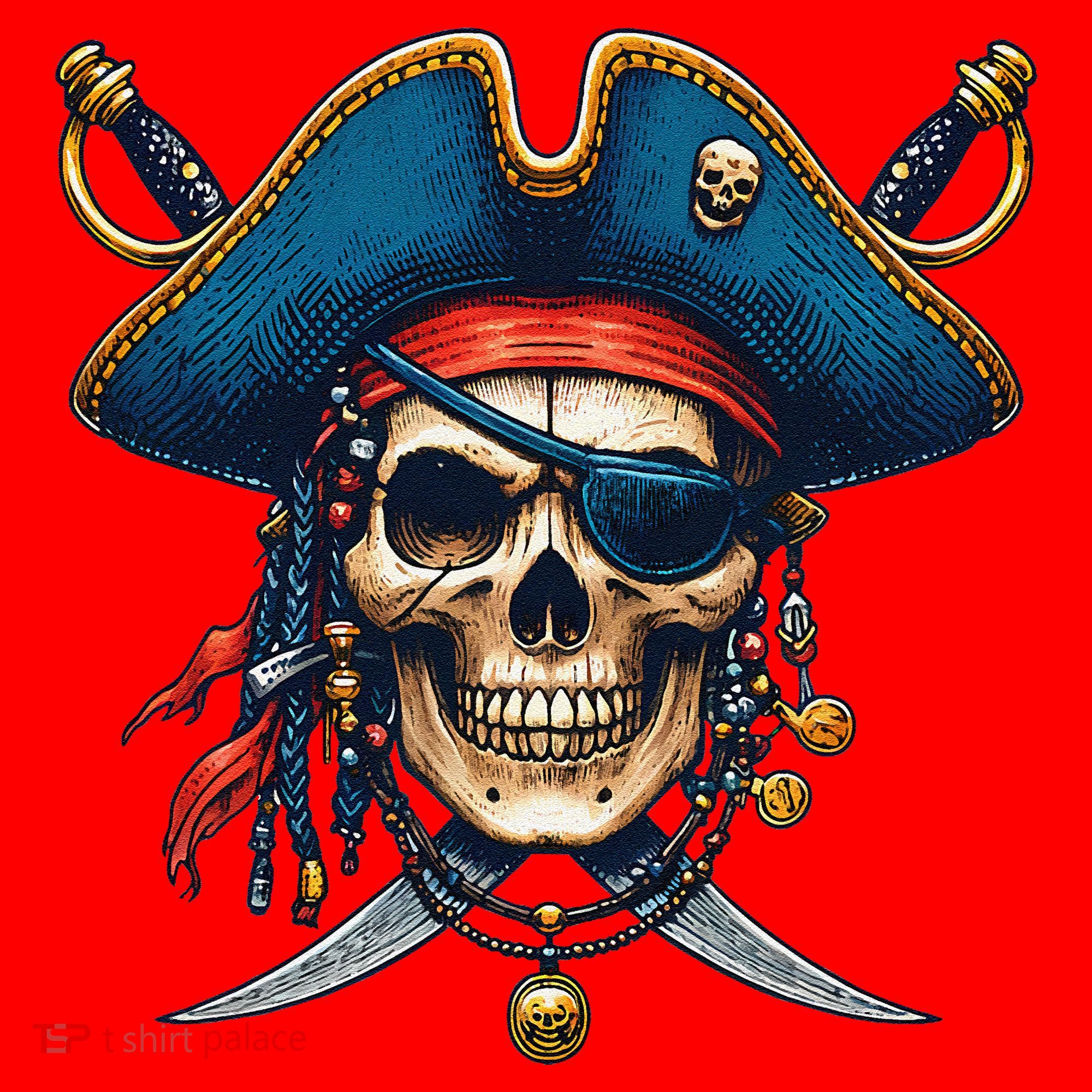 Pirate Skull Halloween Santa Hat