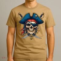 Pirate Skull Halloween T-Shirt thumb 3